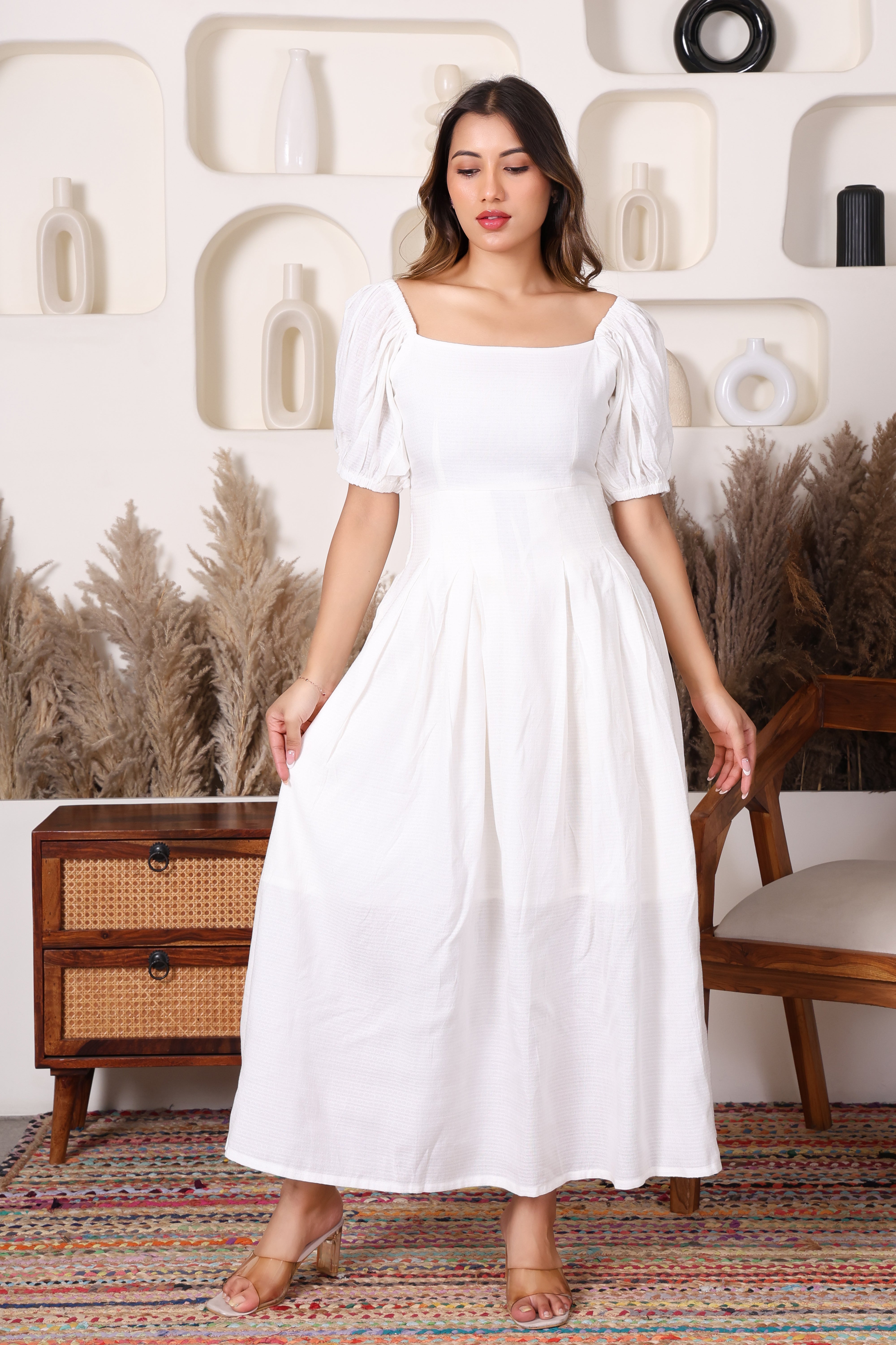 Moonlight Pleats Dress – Zivico