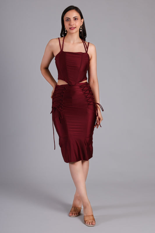 Wine Knot Co-ord
