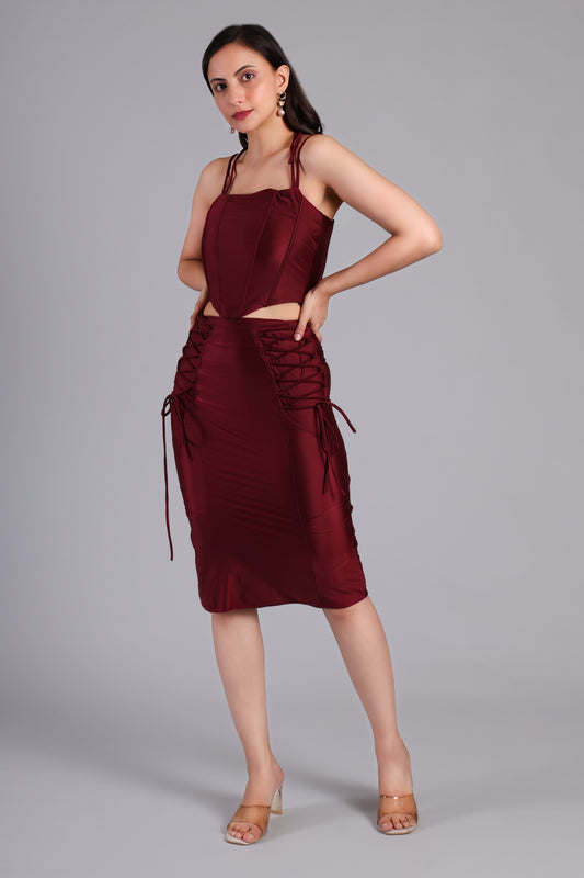 Wine Knot Co-ord