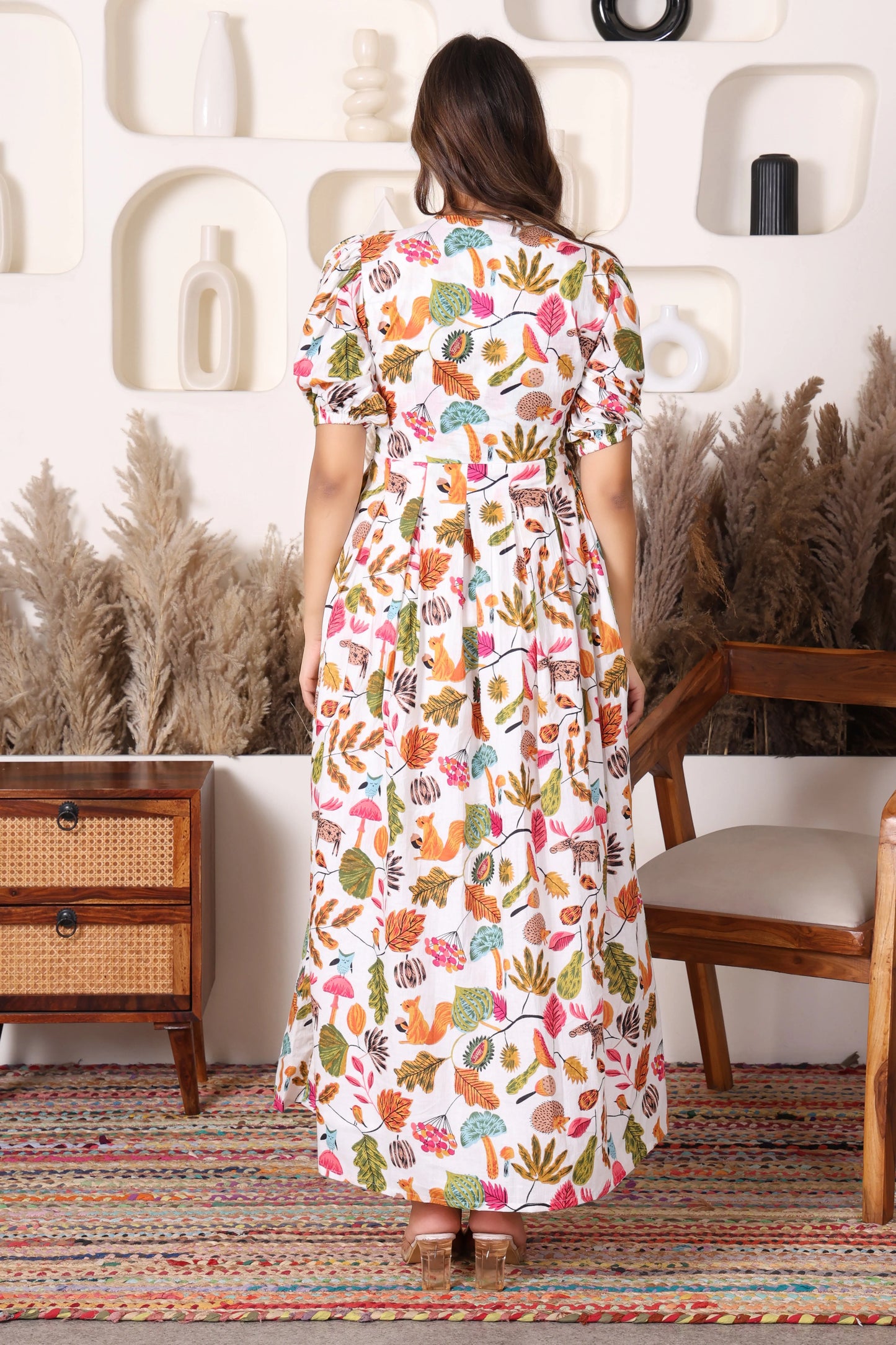 Boho Bloom Cut-Out Maxi Dress