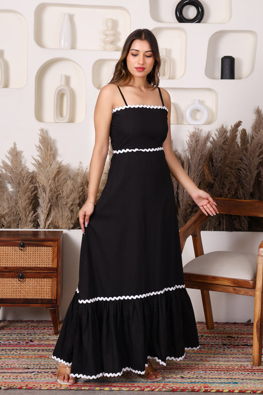 The Mono Zig-Zag Glam Dress
