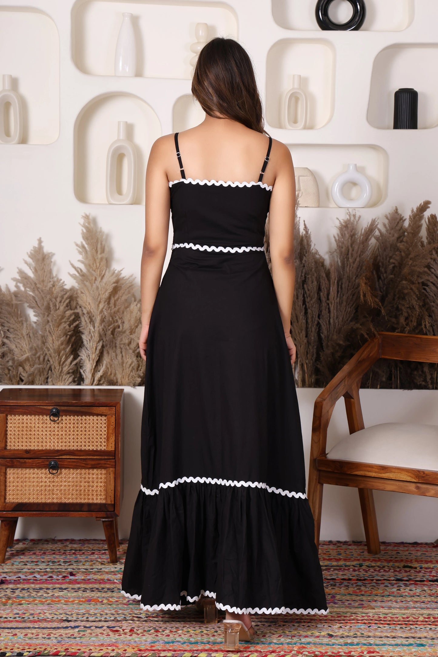 The Mono Zig-Zag Glam Dress