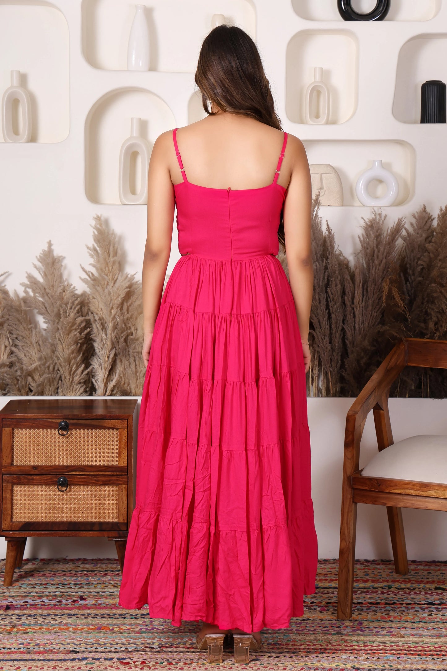 Rosé Ruffle Maxi