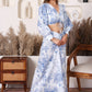 Blue Toile Print Co-ord Set