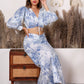 Blue Toile Print Co-ord Set